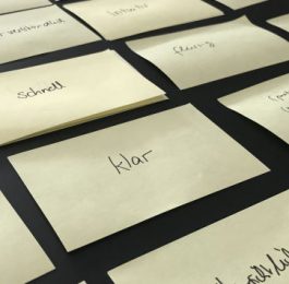Sammlung von Begriffen während der Entwicklung einer UX-Vision